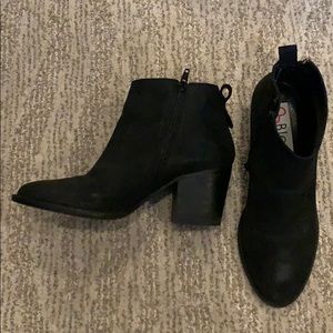 Black heeled booties